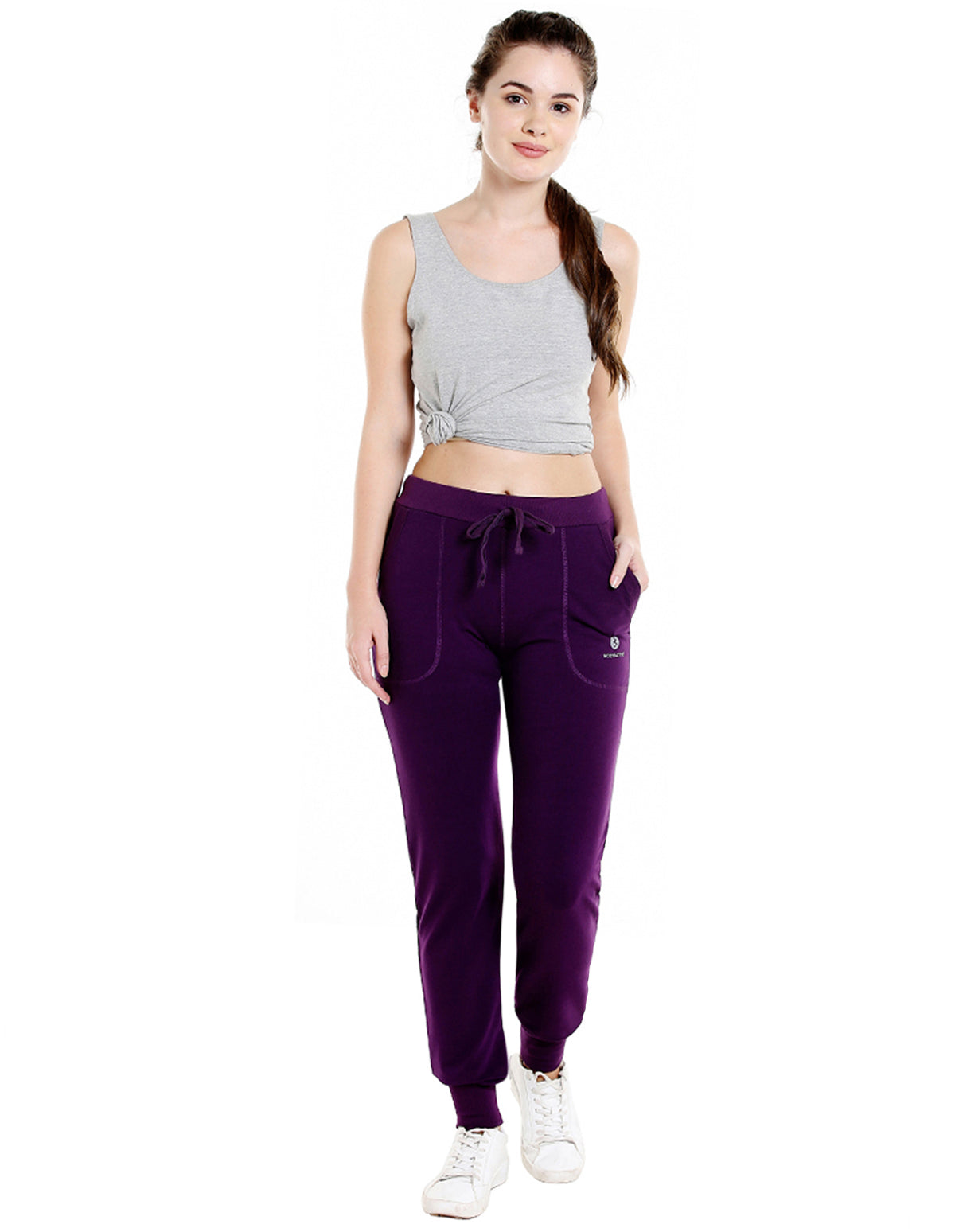 Bodyactive Women Dark Purple Trackpant-LL5-DPU