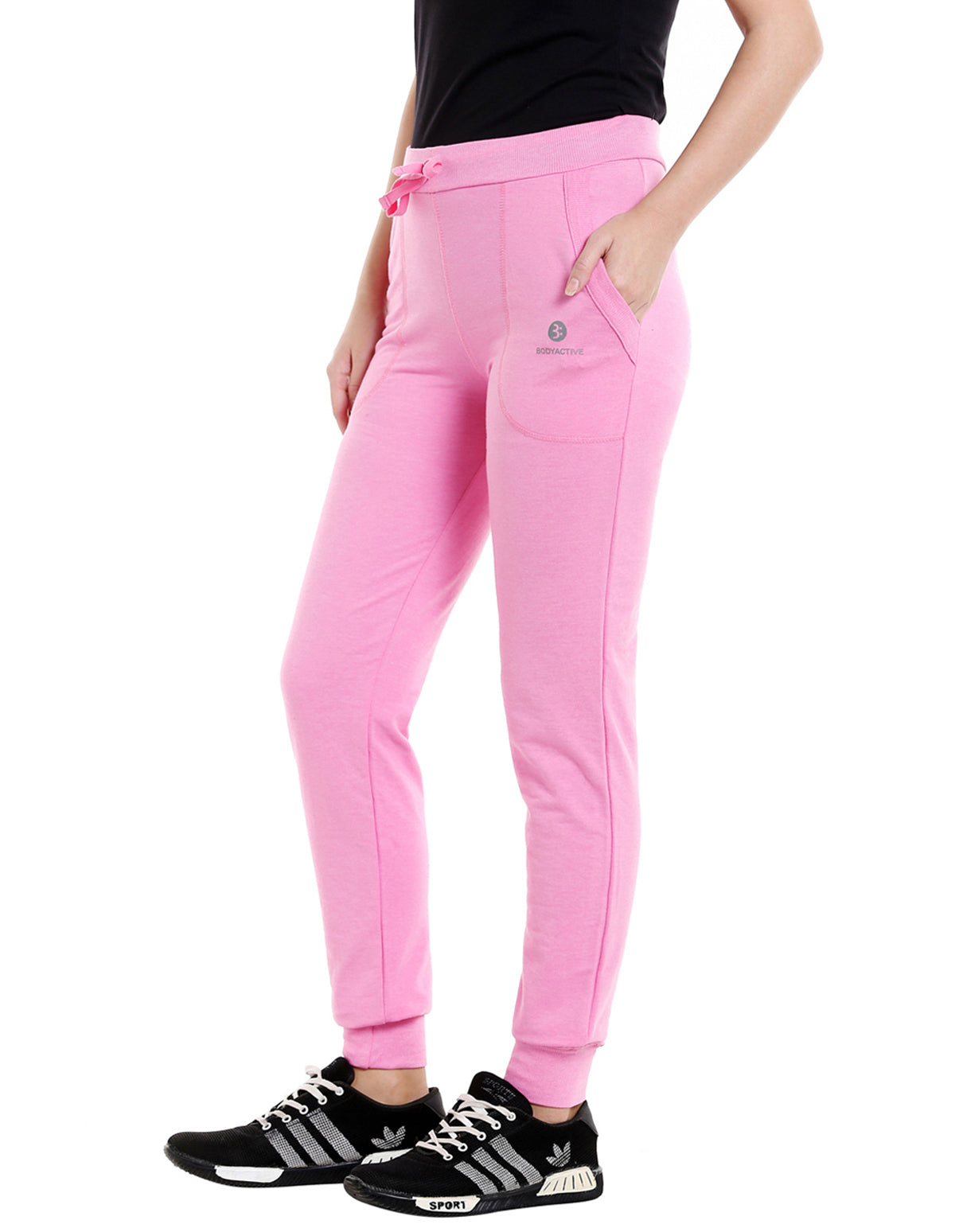 Bodyactive Women Light Pink Trackpant-LL5-LPI