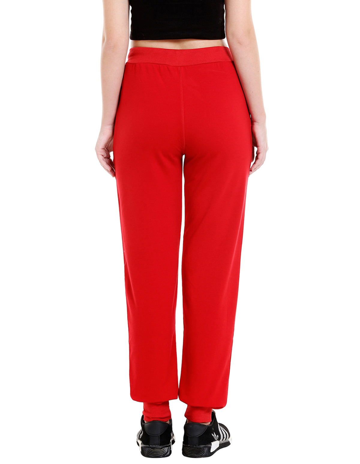 Bodyactive Women Red Trackpant-LL5-RED