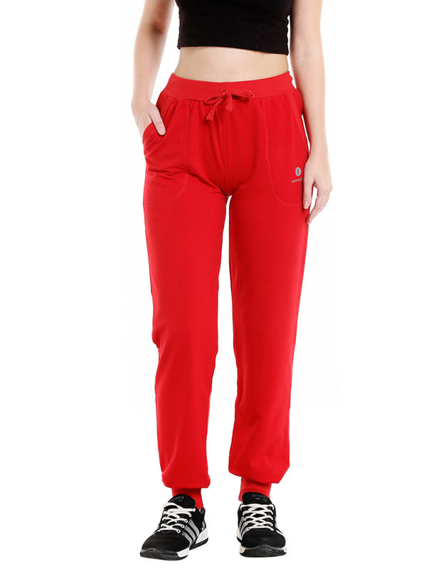 Bodyactive Women Red Trackpant-LL5-RED