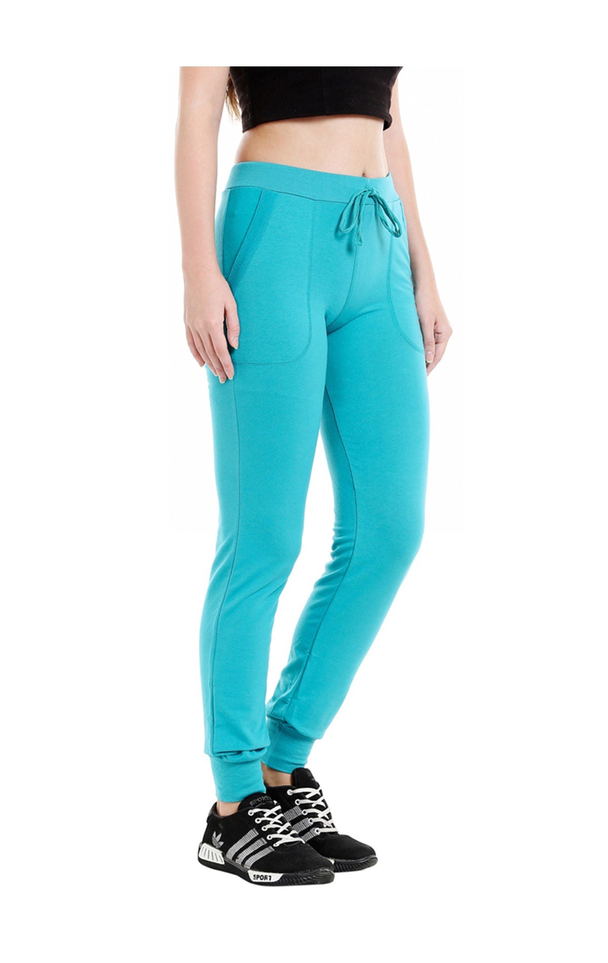 Bodyactive Women Turquoise Trackpant-LL5-TURQ