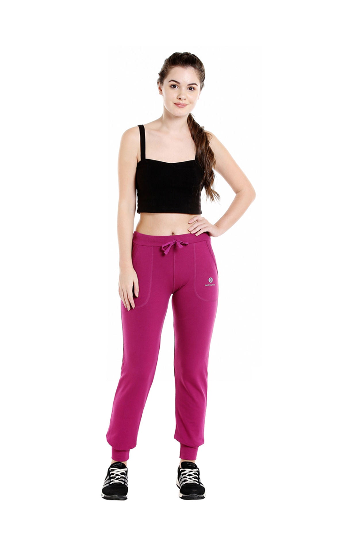 Bodyactive Women Wine Trackpant-LL5-WIN