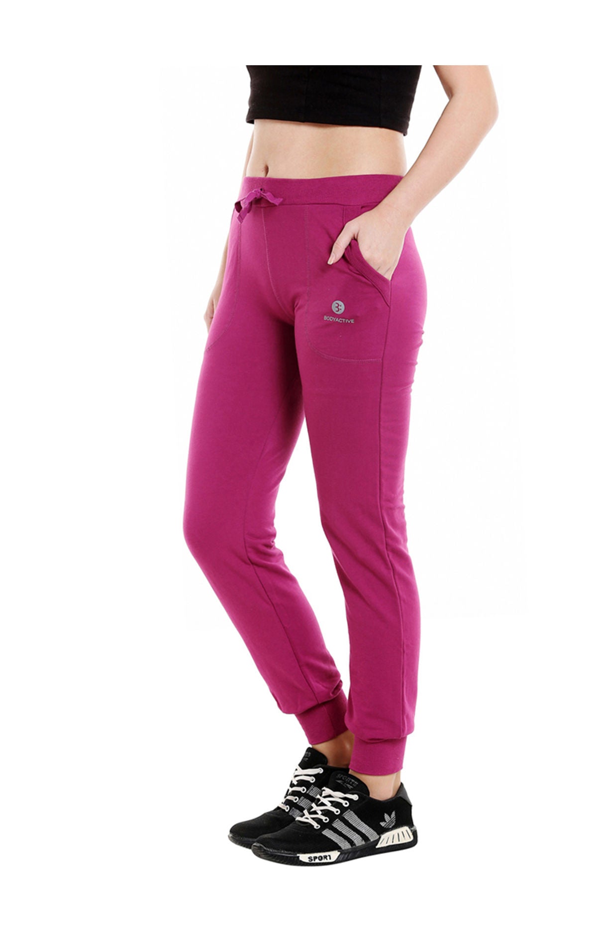 Bodyactive Women Wine Trackpant-LL5-WIN