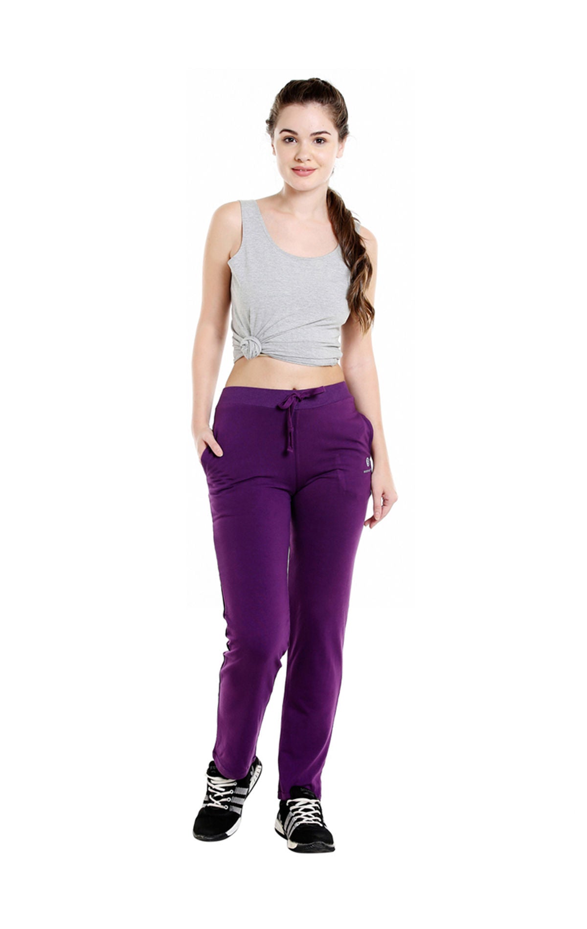 Bodyactive Women Dark Purple Trackpant-LL6-DPU