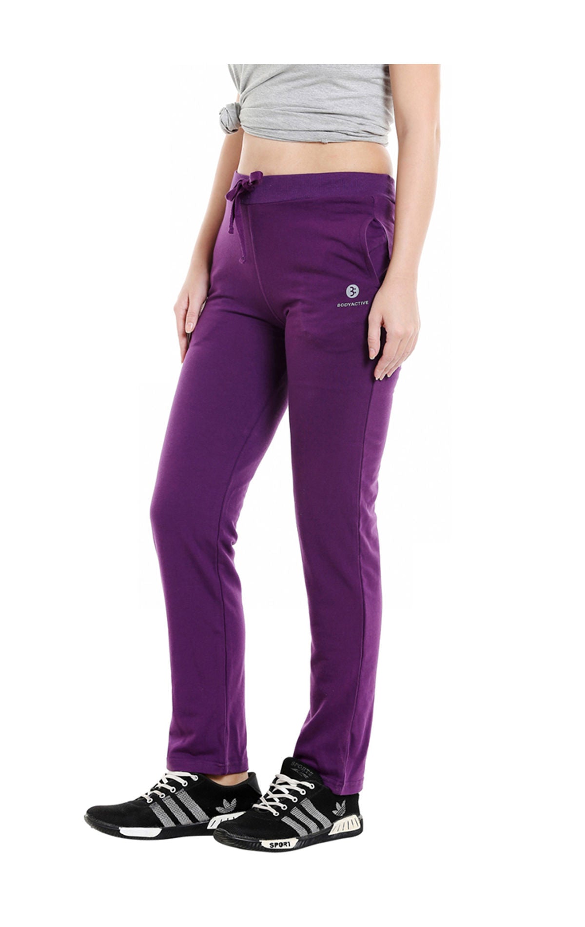 Bodyactive Women Dark Purple Trackpant-LL6-DPU