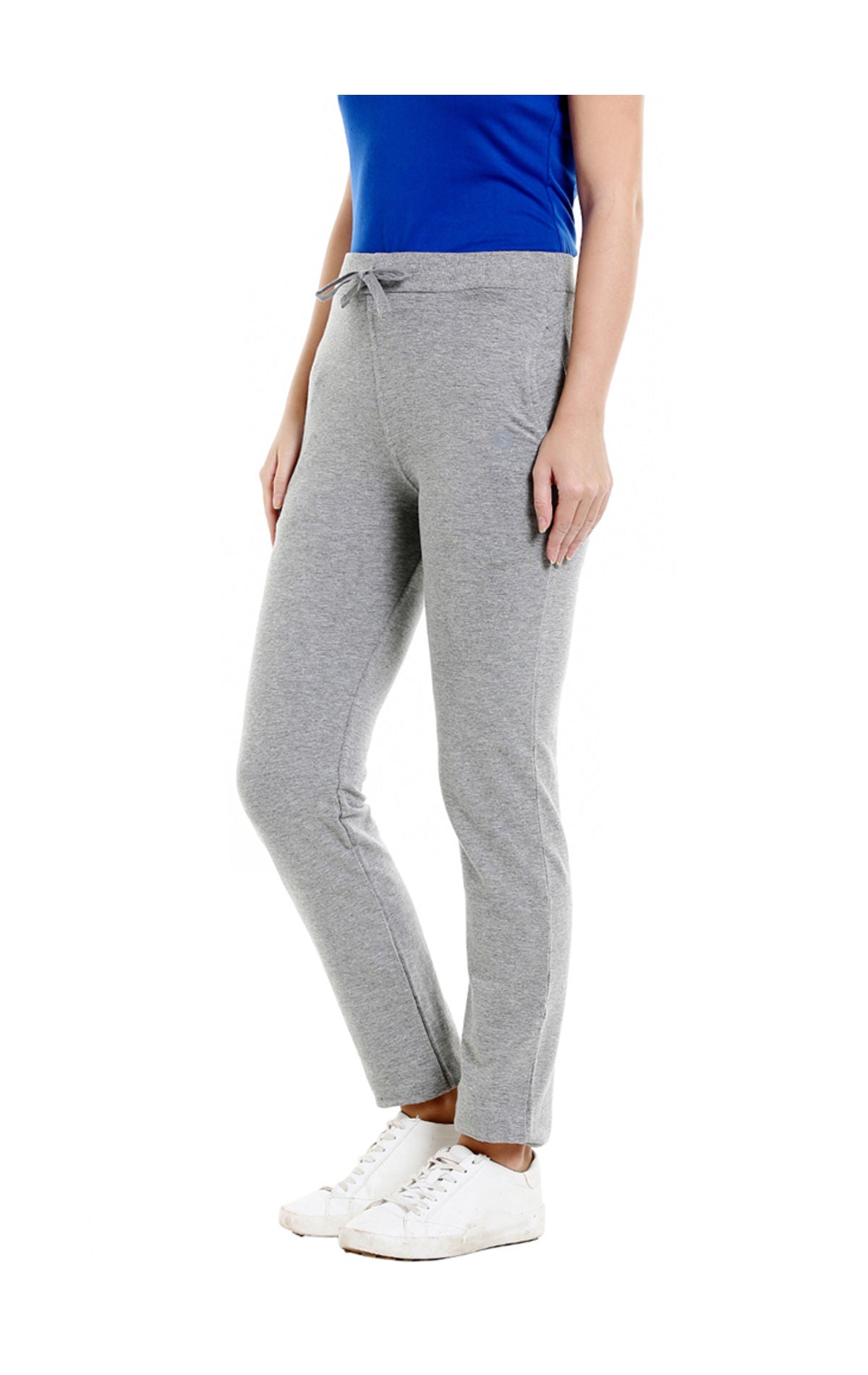 Bodyactive Women Grey Melange Trackpant-LL6-GRML