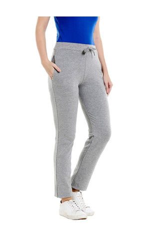 Bodyactive Women Grey Melange Trackpant-LL6-GRML