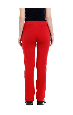 Bodyactive Women Red Trackpant-LL6-RED