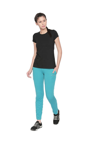 Bodyactive Women Turquoise Trackpant-LL6-TURQ