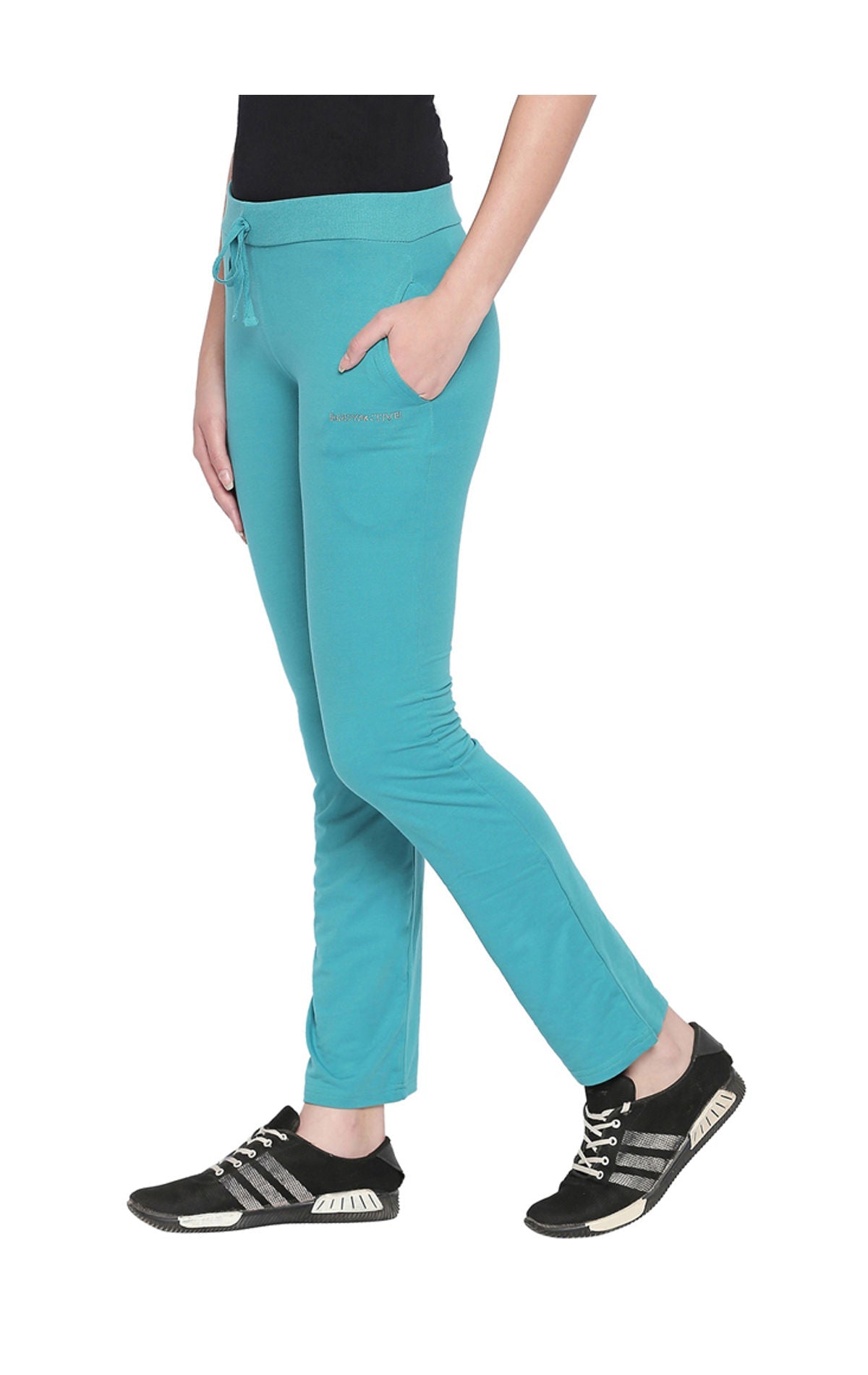 Bodyactive Women Turquoise Trackpant-LL6-TURQ