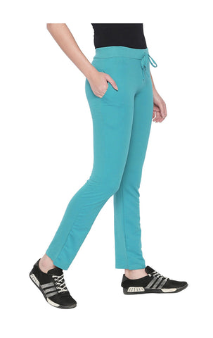 Bodyactive Women Turquoise Trackpant-LL6-TURQ