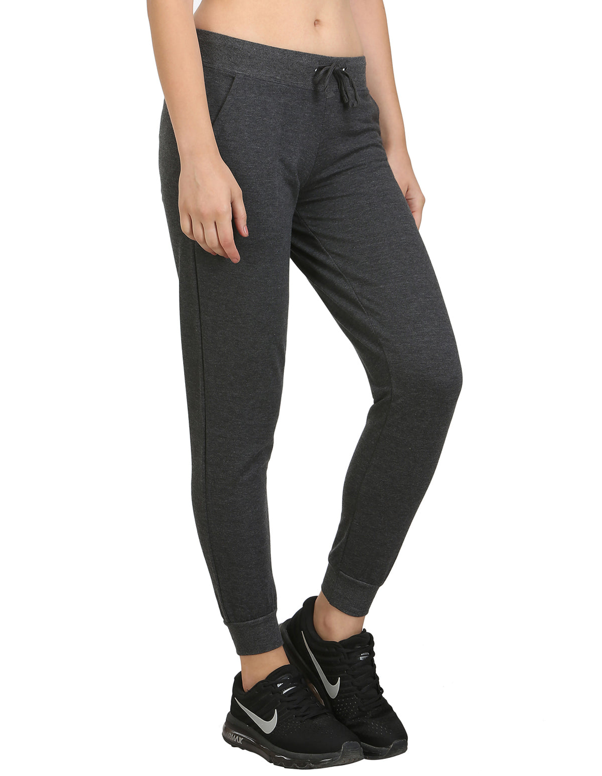Bodyactive Women Heather Grey Trackpant-LL7-HTGR