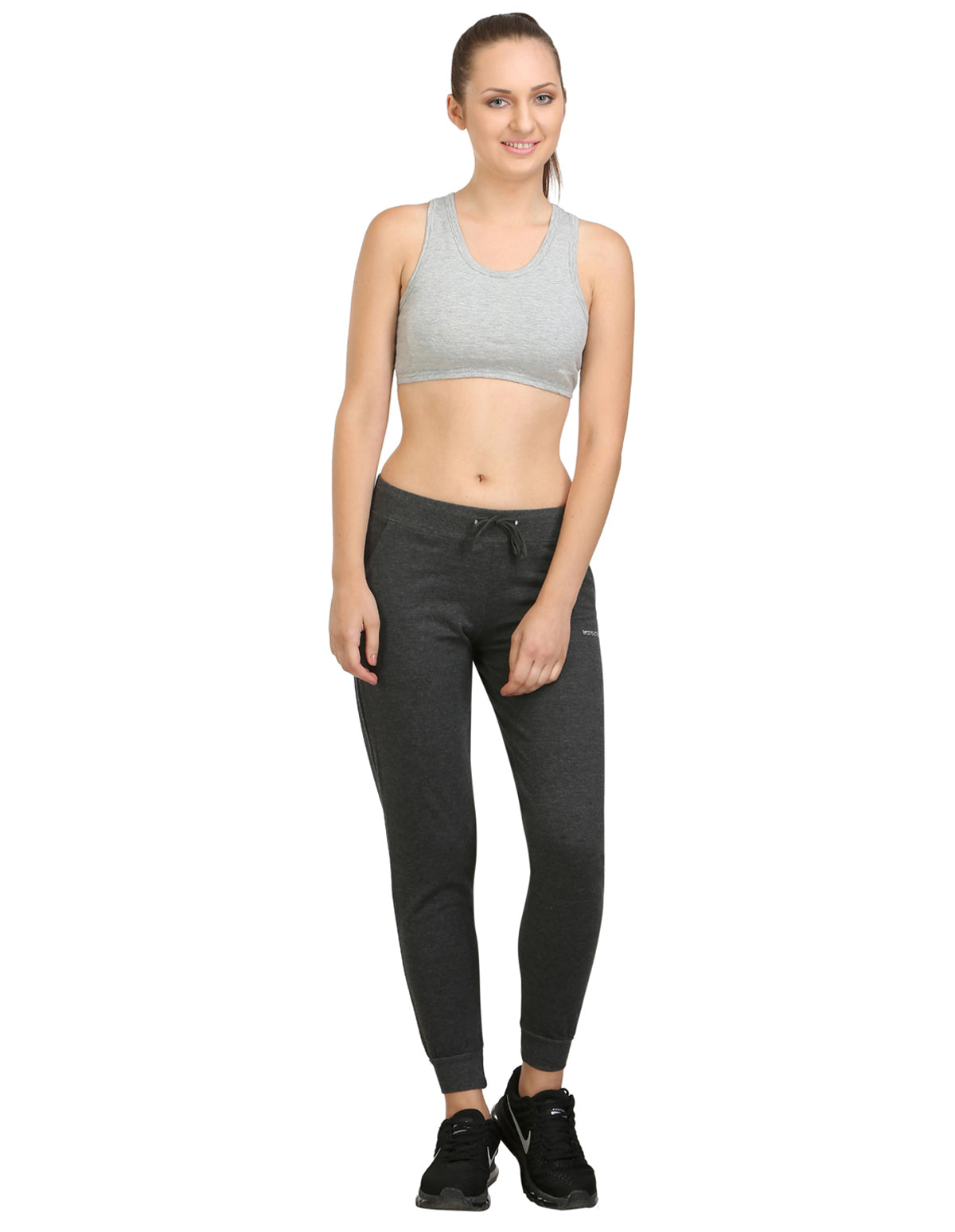 Bodyactive Women Heather Grey Trackpant-LL7-HTGR
