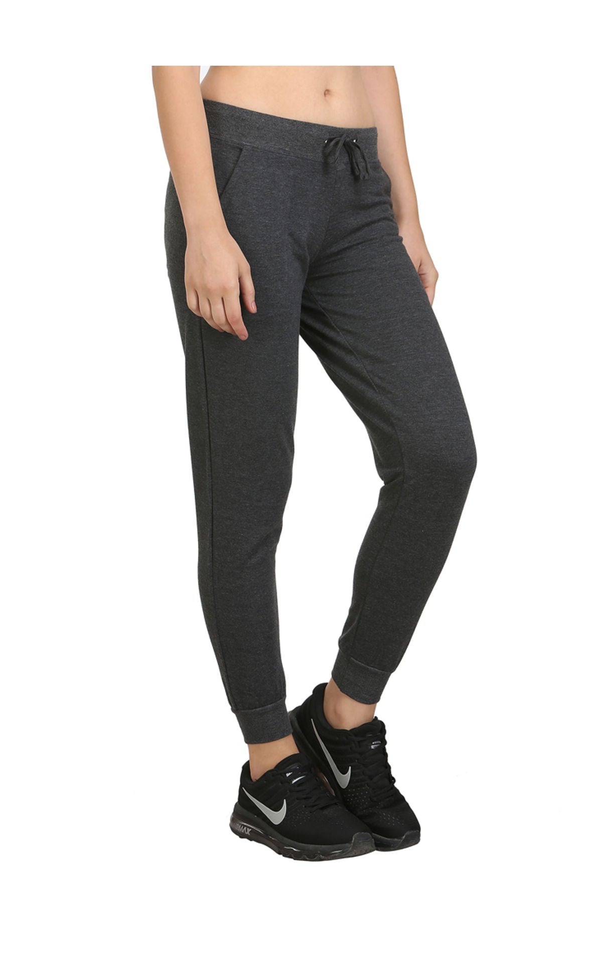 Bodyactive Women Heather Grey Trackpant-LL7-HTGR