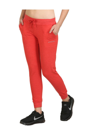 Bodyactive Women Red Trackpant-LL7-RED