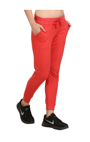 Bodyactive Women Red Trackpant-LL7-RED