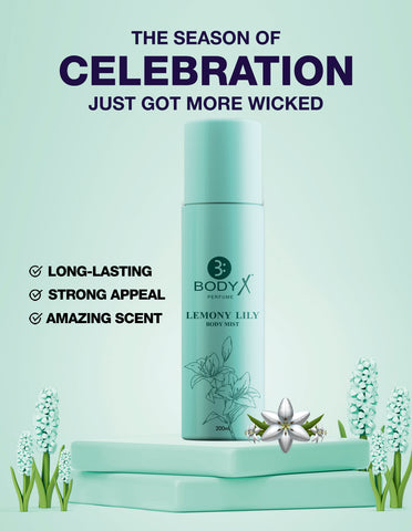 Lemony Lily Body Mist by BodyX (200ml) – Feminine & Lasting Aroma