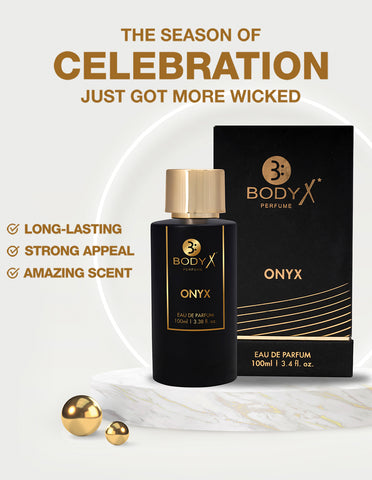 BodyX Onyx Eau De Parfum for Men Long-Lasting Masculine Fragrance-100ml