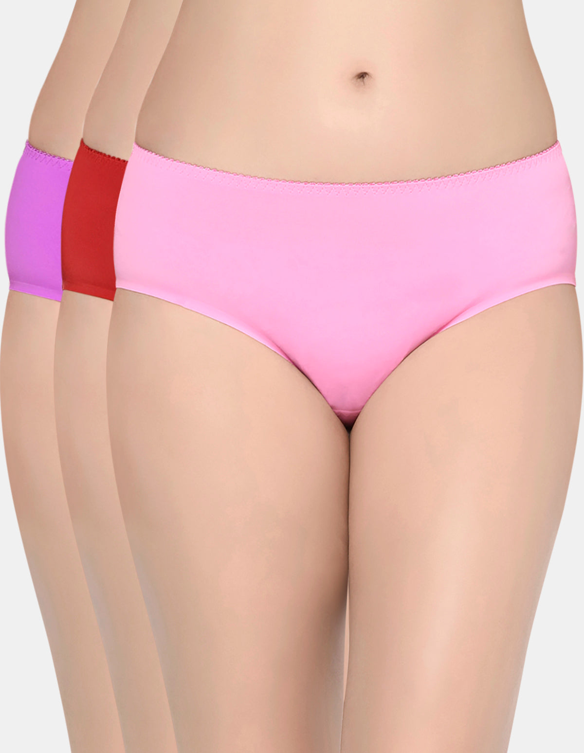 Bodycare Polyamide Invisibles Seamless 3PCS Hipsters Panty Pack in Assorted Colors PB03C