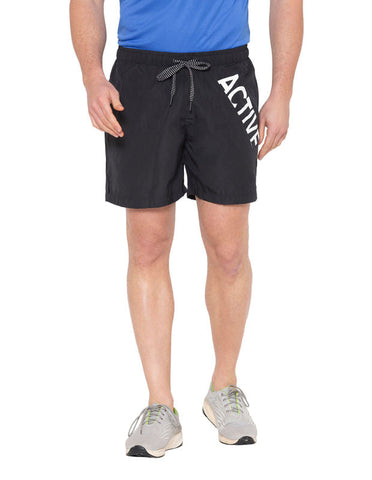 Bodyactive Woven Sports Shorts for Men-SH21-BLK