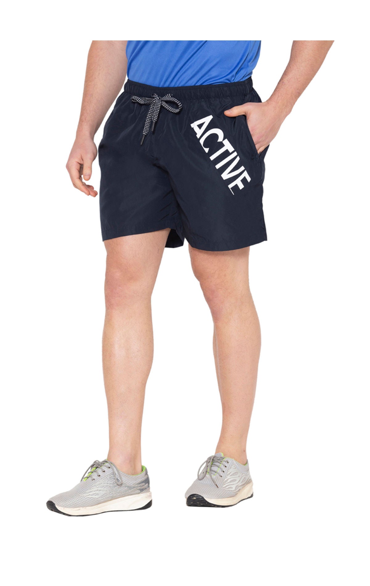 Bodyactive Woven Sports Shorts for Men-SH21-NAV