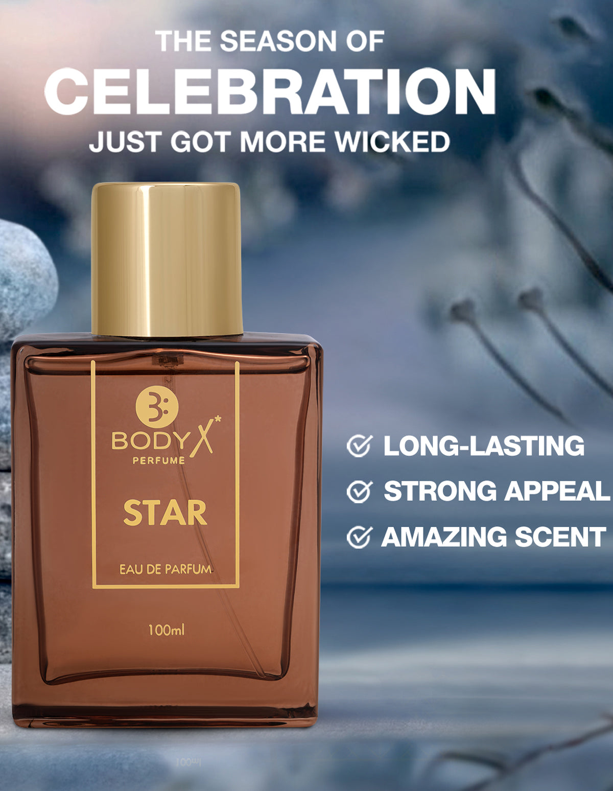 BodyX Star Eau De Parfum for Men (100ml) – Intense, Lasting Scent