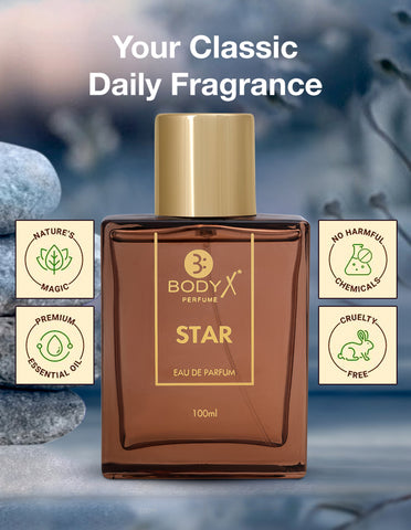 BodyX Star Eau De Parfum for Men (100ml) – Intense, Lasting Scent