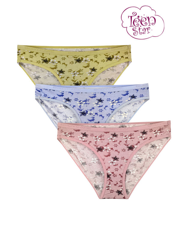 BODYCARE 100% cotton Teenager Panties in Pack of 3-T-914-Assorted