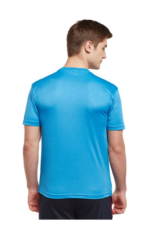 Bodyactive Men Turquoise Dri-Fit V-Neck T-Shirt-TS11-TRQ