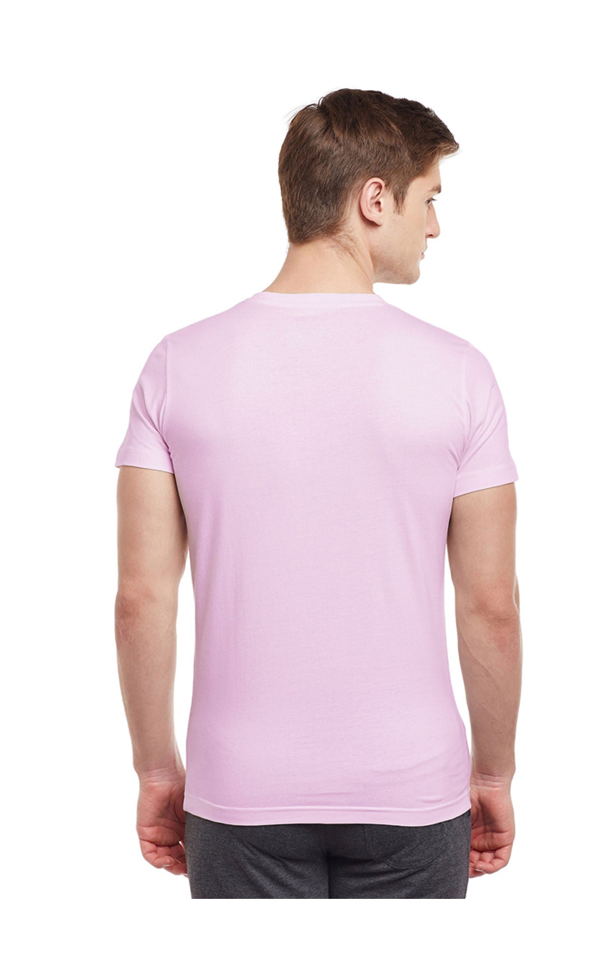 Bodyactive Men Cotton V-Neck T-Shirt-TS13-LTPI