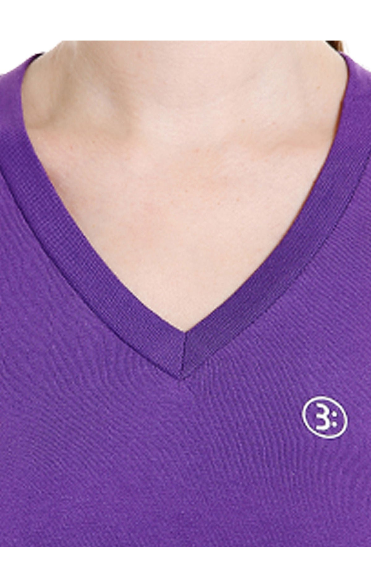 Bodyactive Women Purple V Neck Tee-TS14-PUR