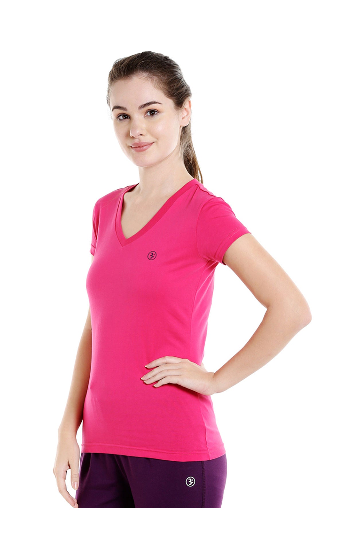 Bodyactive Women Rani V Neck Tee-TS14-RAN