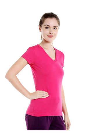 Bodyactive Women Rani V Neck Tee-TS14-RAN