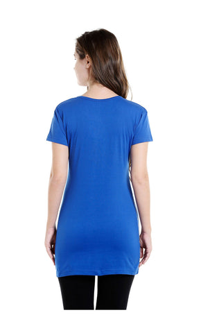 Bodyactive Women Royal Blue Round Neck Tee-TS15-RBL