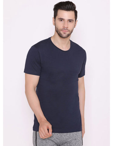 Bodyactive Modern Fit Round Neck Half Sleeve T-Shirt for Men -TS18-NAVY