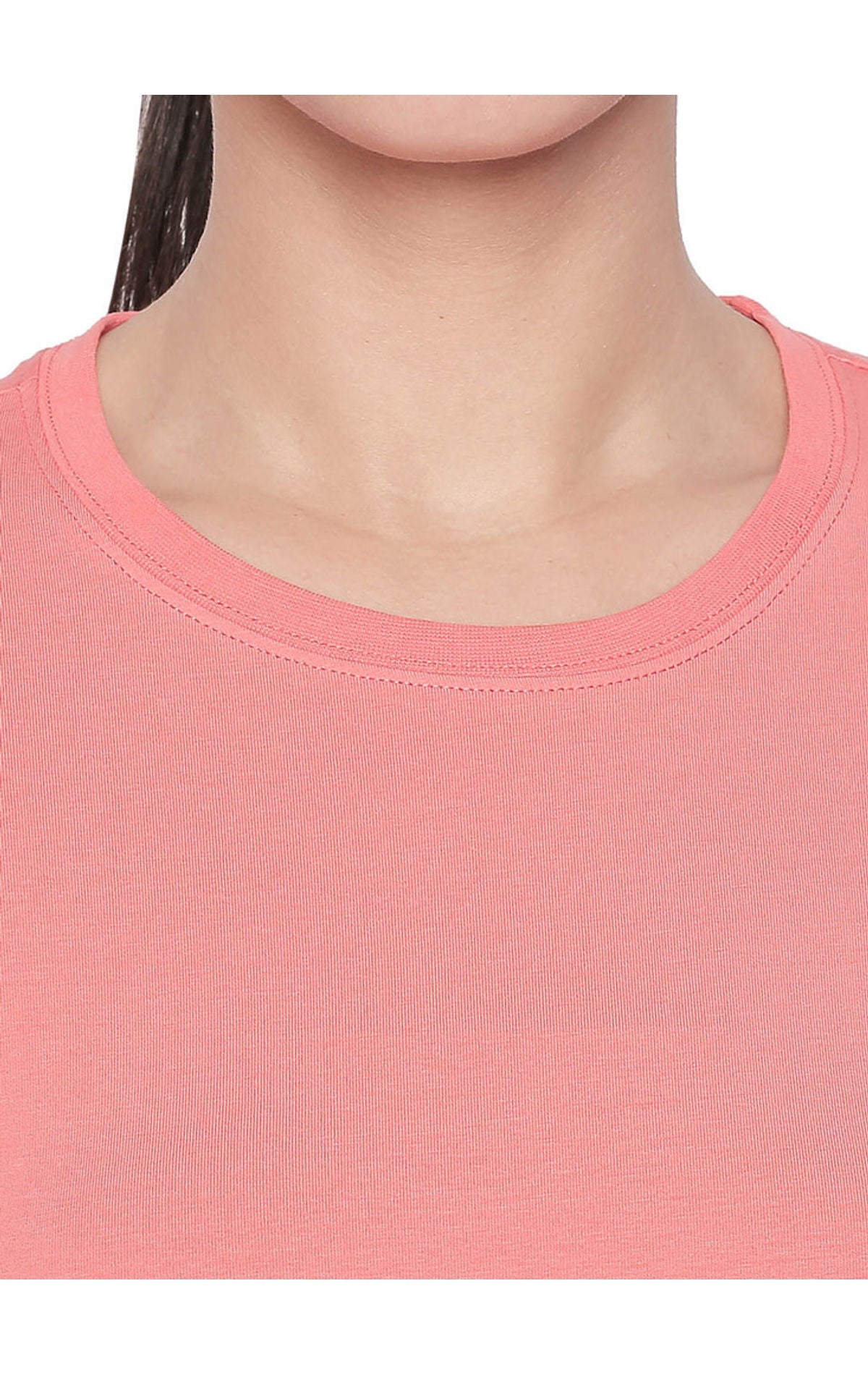 Bodyactive Women pink Round Neck Tee-TS19-PINK