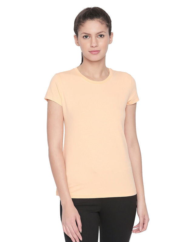 Bodyactive Women Skin Round Neck Tee-TS19-SKIN