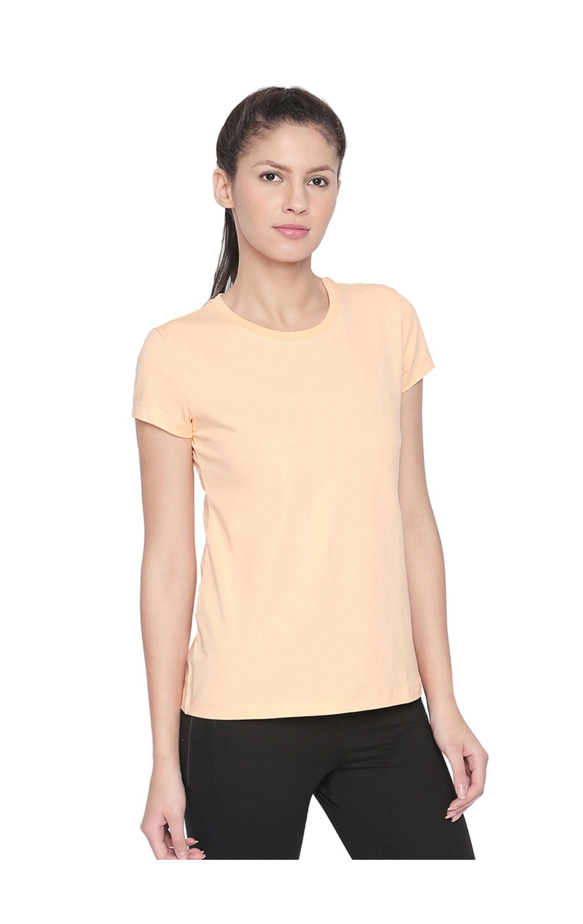 Bodyactive Women Skin Round Neck Tee-TS19-SKIN