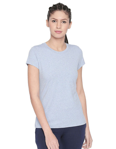 Bodyactive Women Sky Round Neck Tee-TS19-SKY