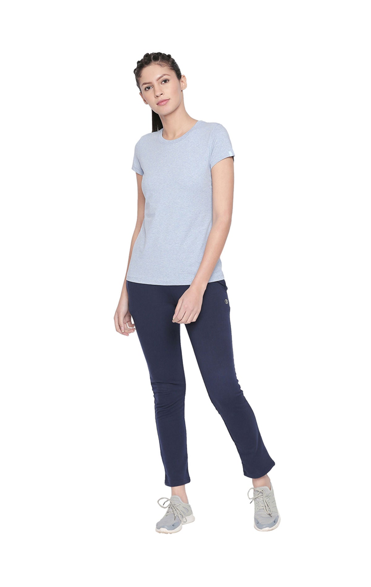 Bodyactive Women Sky Round Neck Tee-TS19-SKY