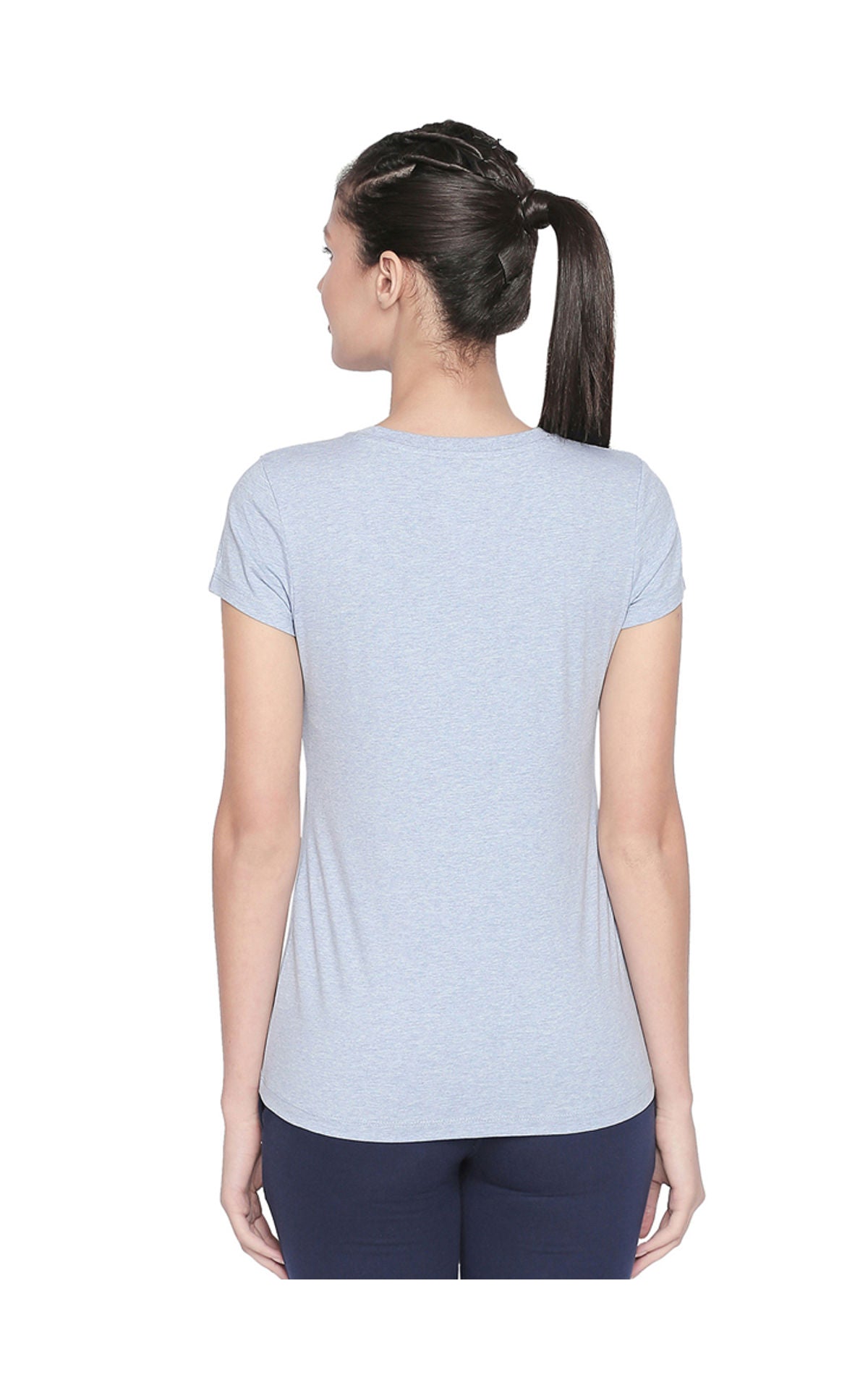 Bodyactive Women Sky Round Neck Tee-TS19-SKY