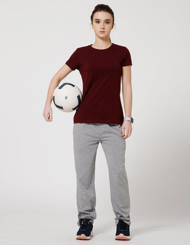Women's Super Soft Cotton Stretch Solid Half Sleeve T-Shirt – Maroon(TS19)