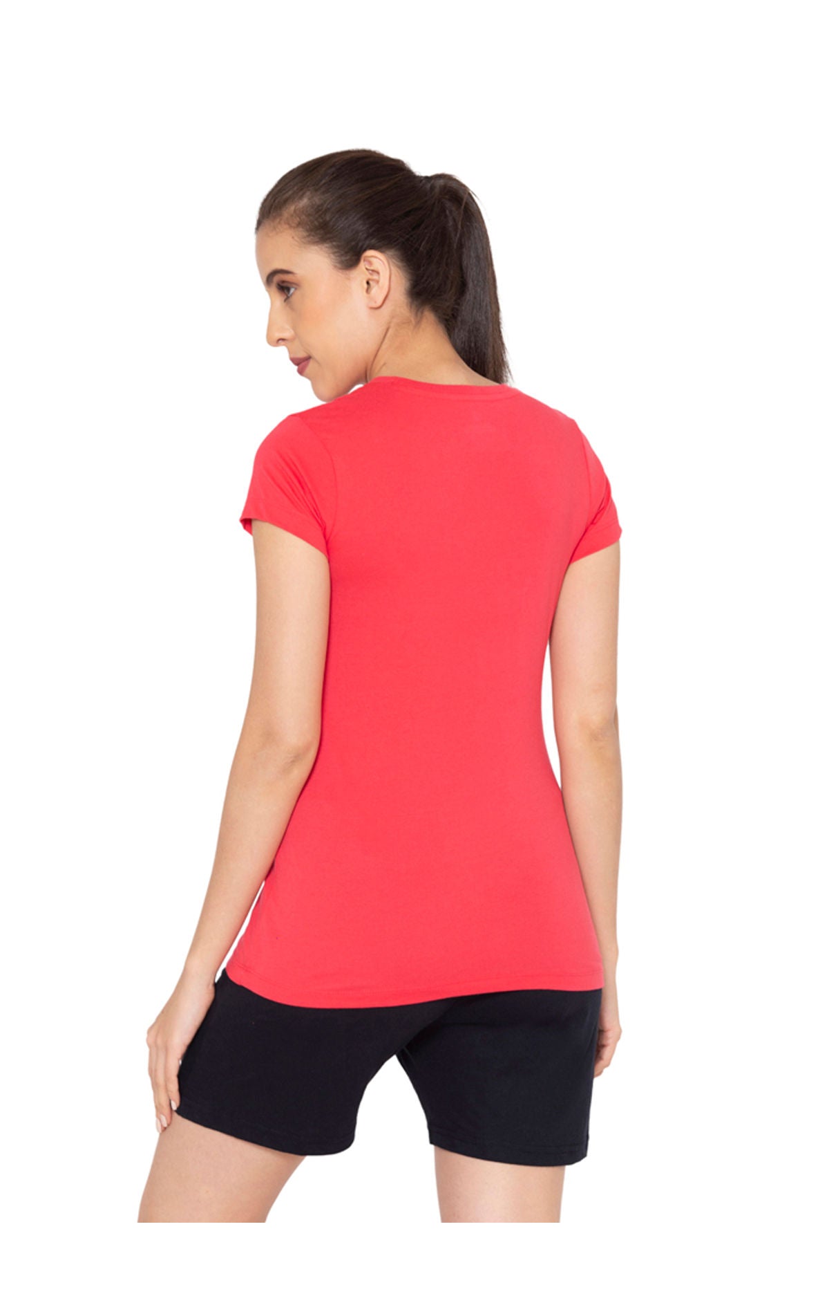 Bodyactive Women Round neck Half Sleeve Cotton T-shirt in 1pcs-TS21-PNK