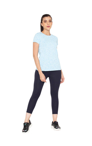 Bodyactive Women Round neck Half Sleeve Dry Fit T-shirt in 1pcs-TS22-S.BLU