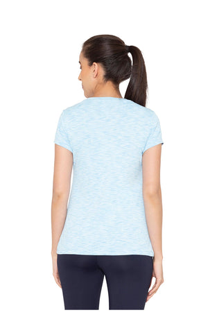 Bodyactive Women Round neck Half Sleeve Dry Fit T-shirt in 1pcs-TS22-S.BLU