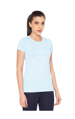 Bodyactive Women Round neck Half Sleeve Dry Fit T-shirt in 1pcs-TS22-S.BLU