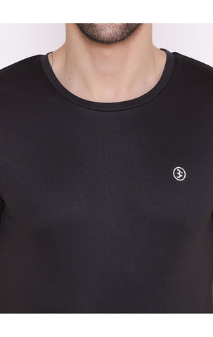 Bodyactive Round Neck Half Sleeve T-Shirt for Men -TS26-BLK