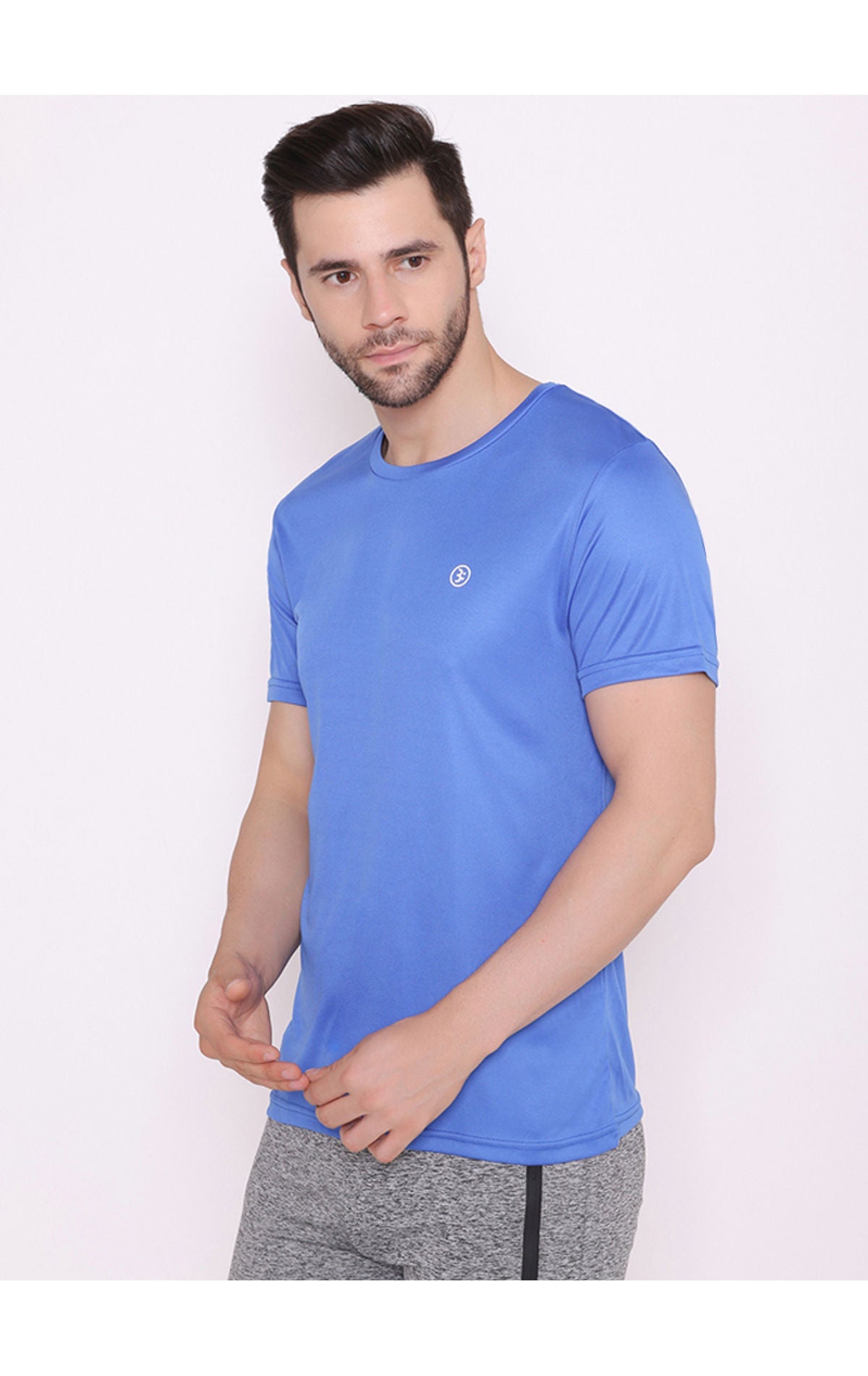 Bodyactive Round Neck Half Sleeve T-Shirt for Men -TS26-REGBLU