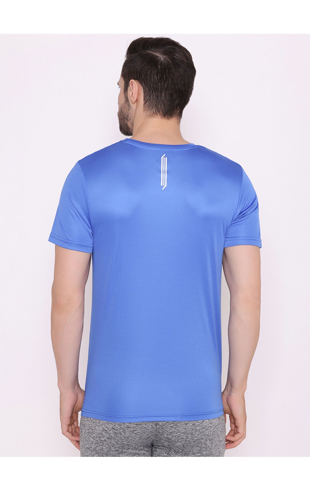 Bodyactive Round Neck Half Sleeve T-Shirt for Men -TS26-REGBLU