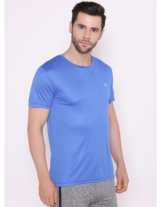 Bodyactive Round Neck Half Sleeve T-Shirt for Men -TS26-REGBLU